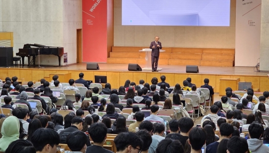 애터미 박한길 회장, 한동대서 교직원·학생들에 특강 펼쳐
