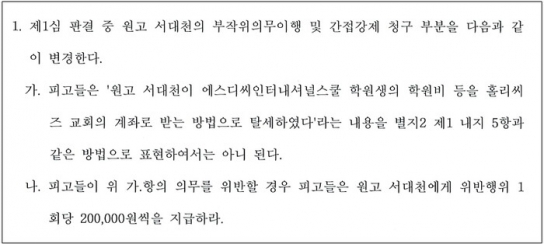 서대천 목사 상대 허위사실 유포한 김화경 목사·J씨, 2심서 추가 징계