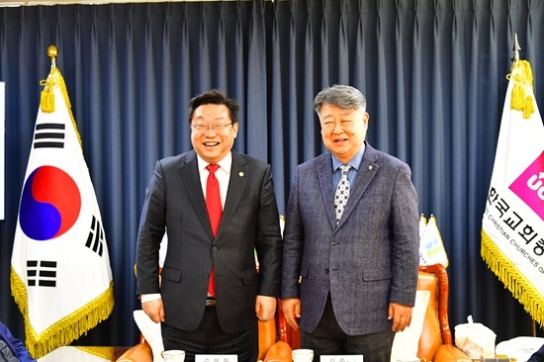 주형환 저출산고령사회위원회 부위원장 한교총 예방